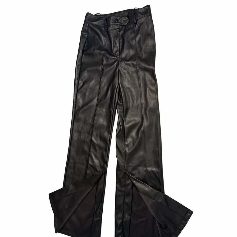 Commense Black Pleated Wide Leg Pants Size M
